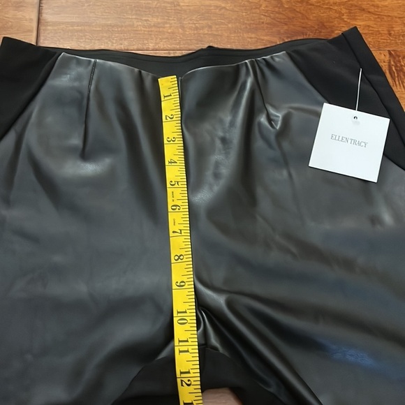Ellen Tracy Vegan Faux Leather Pant - Picture 9 of 13